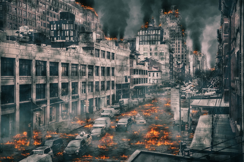 destruction, smoke - physical structure, fire - natural phenomenon, building exterior, flame, city, damage, urban, heat - temperature, day, burning, residential district
