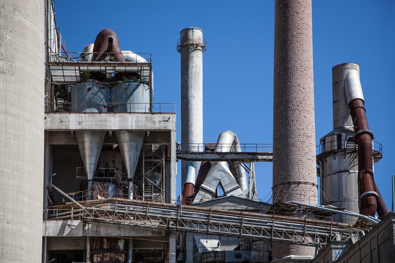 rust, environmental damage, built structure, pipe, sky, blue, architecture, metallic, old, outdoors, building exterior, industrial equipment, architectural