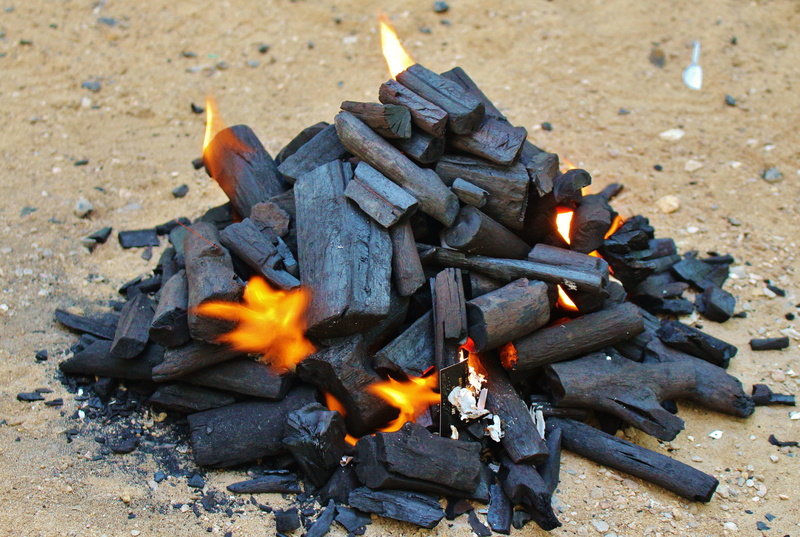 smoke, fire - Natural Phenomenon, no people, heat - Temperature, coal, fire, Hot, light, black, wood, charcoal, bonfire, warm, sand, spirituality, red
