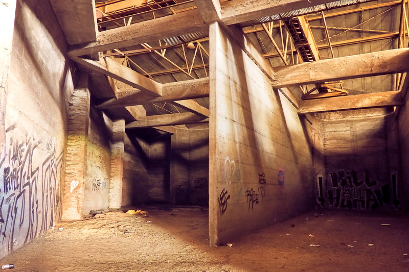 lapsed, indoors, dark, threatening, spooky, 4K, ruin, old factory, empty, atmosphere, factory building, ceiling, past, decay, factory, ailing, building