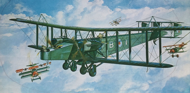 Handley Page Type O, Royal Air Force, 2K, biplane, aircraft, World War I, world war, RAF, Triplane