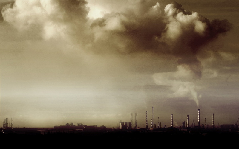 ecosystem, building exterior, built structure, architecture, 720P, cloud - sky, fuel and power generation, air pollution, smoke, poisonous, outdoors, emitting