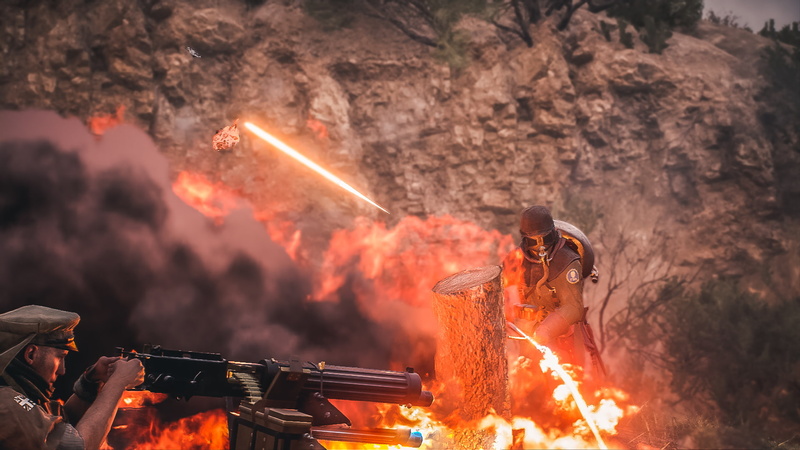 blurred motion, motion, burning, heat - temperature, Battlefield 1, fire - natural phenomenon, nature, smoke - physical structure, 1080P, long exposure