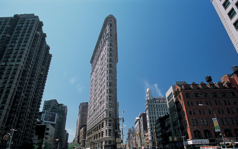 cityscapes, architecture, 1080P, new, flatiron, skies, city, blue, buildings, iphone, york