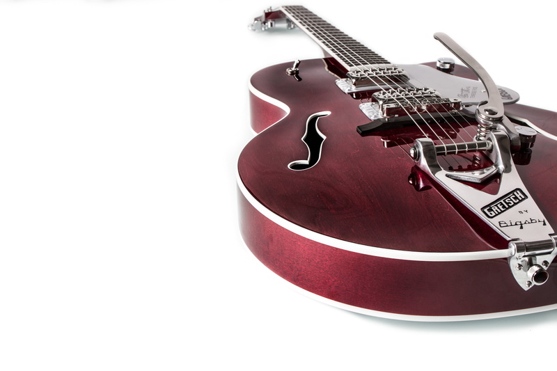 musical instrument string, cut out, white, musical equipment, musical instrument, gretsch, single object, copy space, no people, string, electric, red