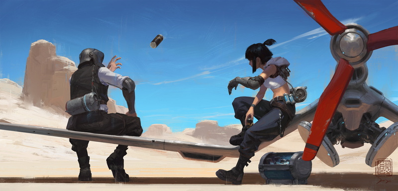 fantasy art, 2K, Kan Liu, post apocalypse