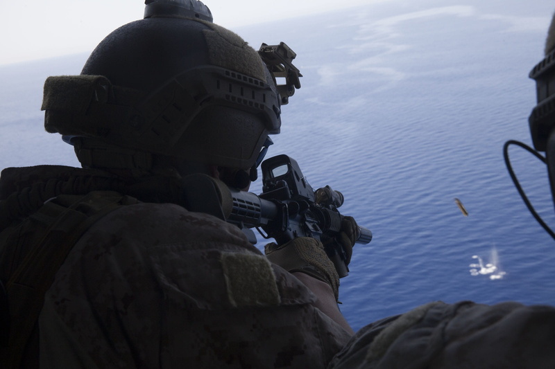 day, men, sky, 1080P, marines, carbine, 24Th Marine Expeditionary Unit, special Forces, unit, usmc, people, m4, rear view, helmet, weapon, Meu, military