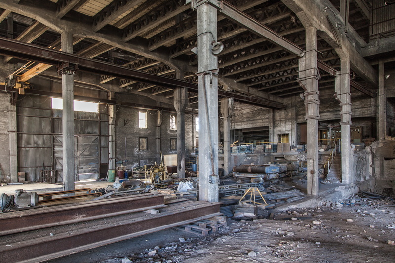 factory, empty, plant, decline, concrete, run-down, graffiti, destruction, destructive, obsolete, institution, asphalt, graffity, metal industry, history