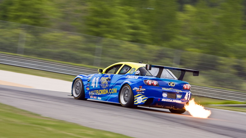 flame, hd, mazda, rx, car, cars, 720P, backfire, race, blur, 8, motion