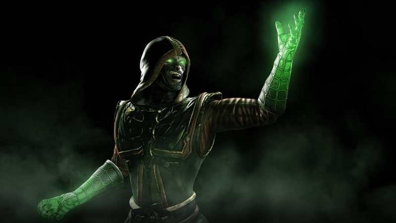 standing, arms raised, studio shot, people, black background, limb, PC gaming, indoors, costume, Ermac, performance, Mortal Kombat X, front view, holding