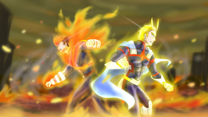 Toshinori Yagi, All Might, 2K, Endeavor (Boku no Hero Academia), Anime, My Hero Academia