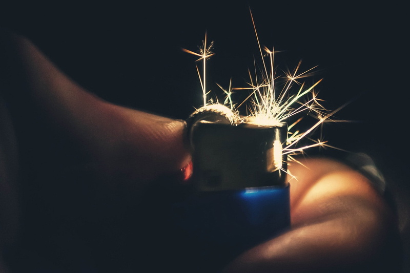 body part, human body part, finger, 1080P, sparks, lighter, burning, fire - natural phenomenon, fire, indoors, holding, hand, cigarette lighter, close-up