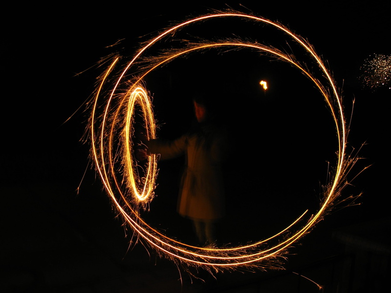turn of the year, fireworks, 2017, one person, 2030, fire, dark, fire - natural phenomenon, new years eve, motion, 2018, shower of sparks, night photography