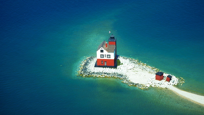 island, outdoors, sea, water, nature, waterfront, daytime, near, house, scenics - nature, lighthouse, architecture, body, beach, direction, built structure
