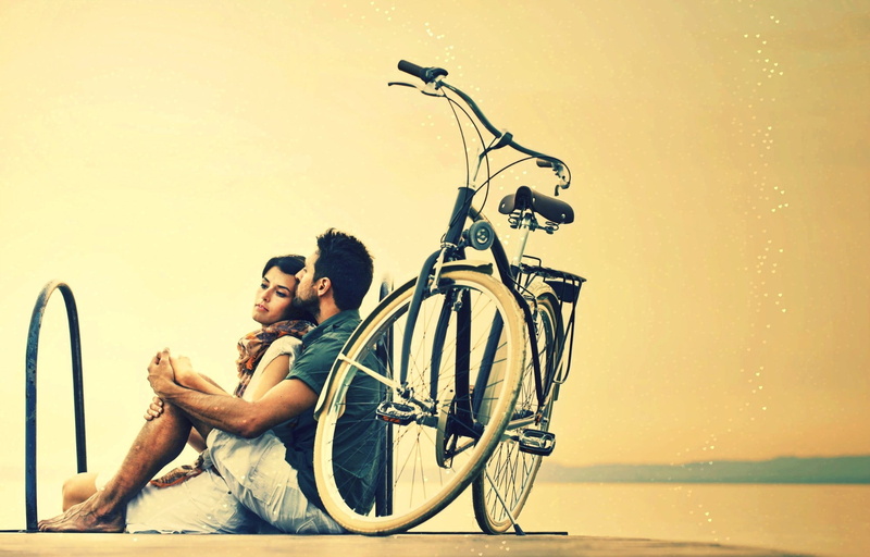 mood, stay, male, girl, background, bike, 1080P, pair, woman, widescreen, a couple, guy, full screen, s, fullscreen, relax, bicycle