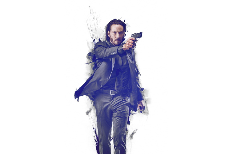 beauty, looking at camera, white, indoors, women, copy space, portrait, three quarter length, Keanu Reeves, john, standing, one Person, adult, caucasian Ethnicity