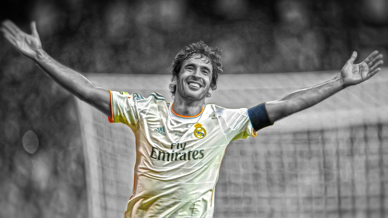 Legend, Smile, Football, Player, fly, s, Raul, Pencil, white, jersey, 1080P, Photoshop, Joy, Real Madrid, adidas, emirates, Sport, men