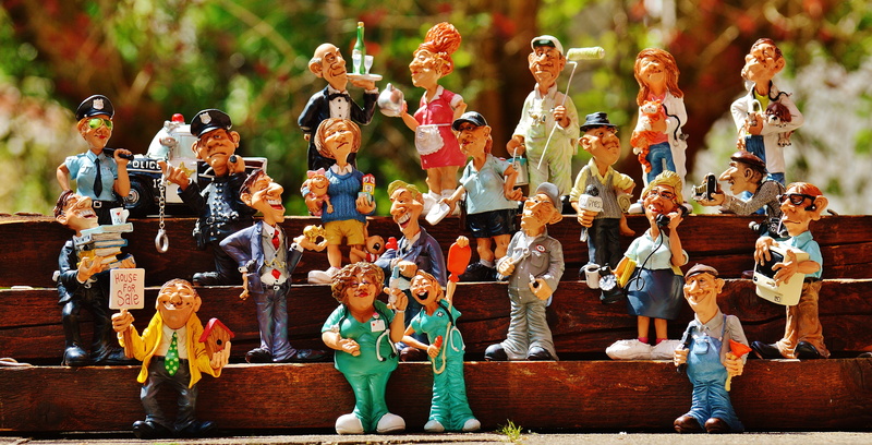 day, painter, mechanic, creativity, upper, nurse, figures, sculpture, career, veterinarian, figurines, dancing, plumber, businessman, office, job, outdoors