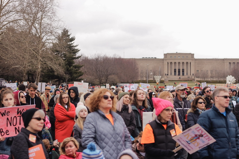 nature, protest, kansas city, real people, gun control, sign, young adult, person, protestor, group of people, parade, boards, angry, looking, people, large group of people