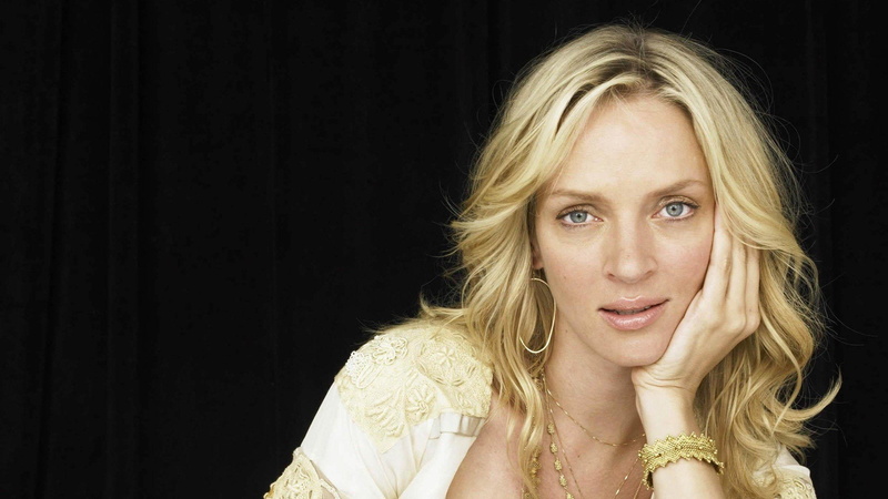 blue, 1080P, blondes, uma, celebrity, thurman, eyes, women