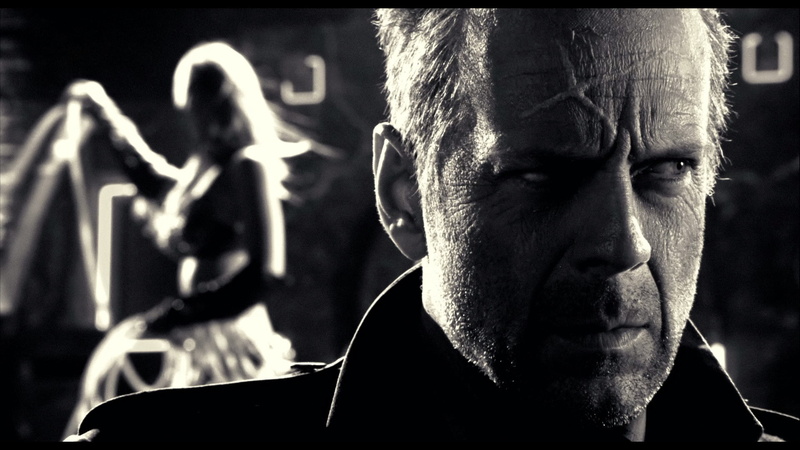 bruce, bw, sin, 1080P, city, willis, hd, movies, face