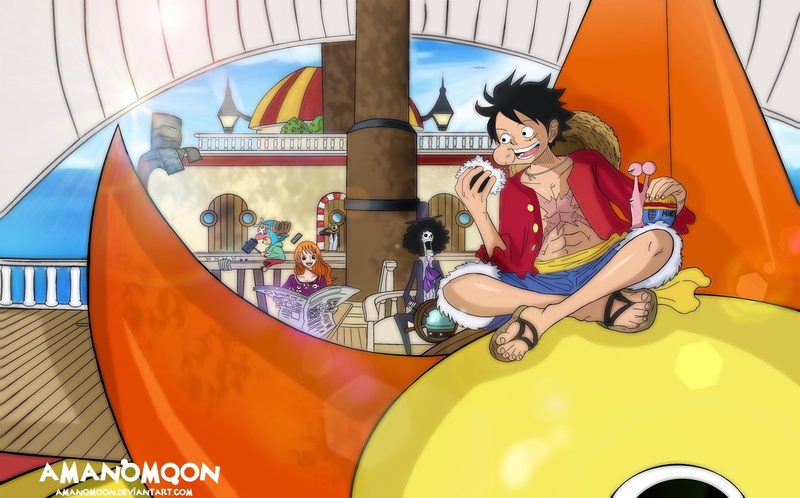 Eating, Tony Tony Chopper, Sanji (One Piece), Brook (One Piece), Nami (One Piece), One Piece, Anime, 1080P, Monkey D. Luffy