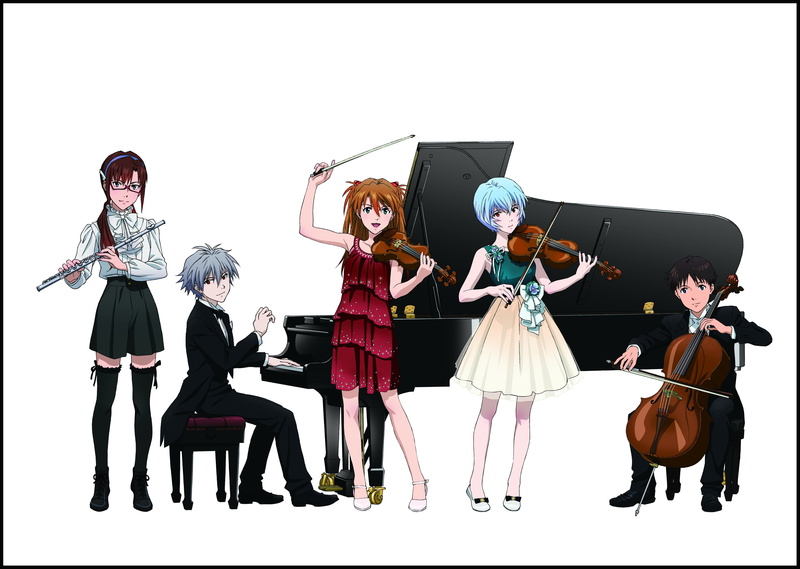artist, 4K, Asuka Langley Soryu, Makinami Mari, group of people, people, full length, arts culture and entertainment, musical equipment, Neon Genesis Evangelion