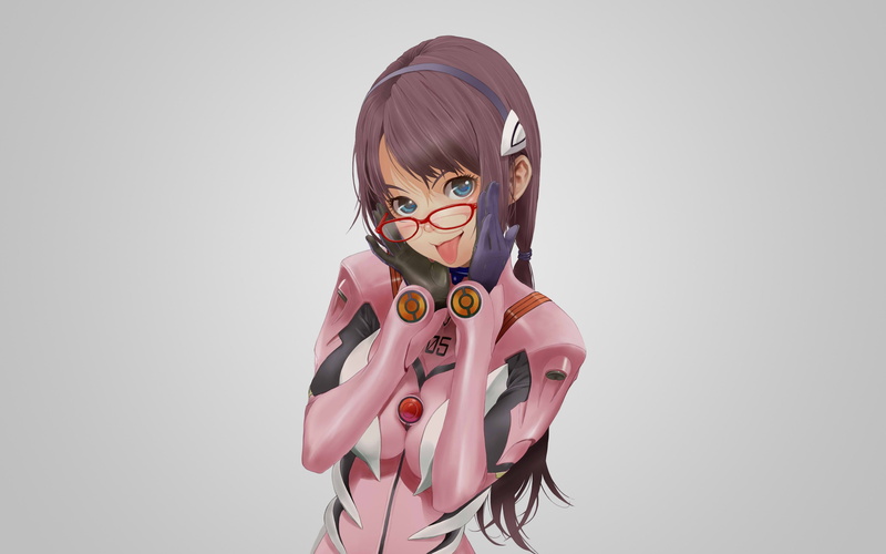 Makinami Mari Illustrious, anime girls, 2K, simple background, Neon Genesis Evangelion