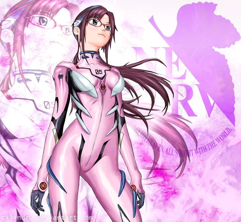 makinami, glasses, genesis, art, mari, illustrious, anime, x, evangelion, hd, 1080P, neon