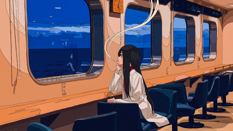 three quarter length, public transportation, women, real people, train - vehicle, leisure activity, train, sunlight, chair, scientists, day, one person