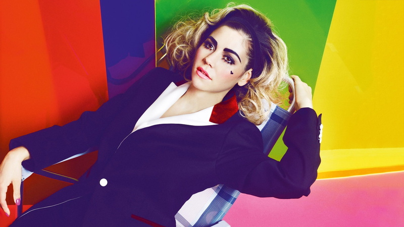 Marina and the Diamonds, colorful, hairband, pink lipstick, 1080P, women