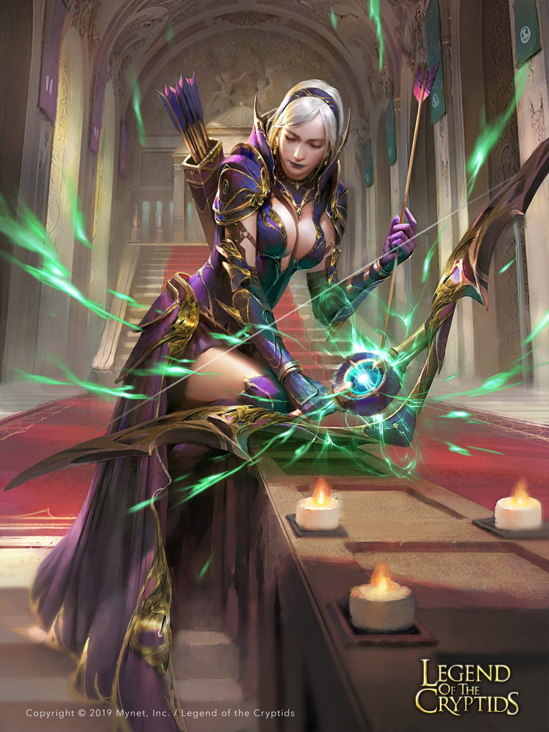 magic, crying, silver hair, arrows, hair accessories, cleavage, women, Fajareka Setiawan, archer, drawing, candles, spell, skirt, hairband, weapon, armor