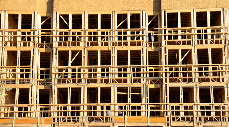 beige, business, builder, punishment, wood, urban, construction, facade, pattern, window, building, day, work, prison, site, background, architecture, outside