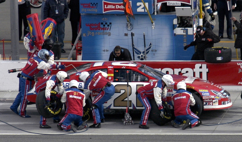 built structure, group of people, speed, clothing, engine, 1080P, men, racetrack, uniform, pit crew, gasoline, crowd, day, occupation, military, architecture