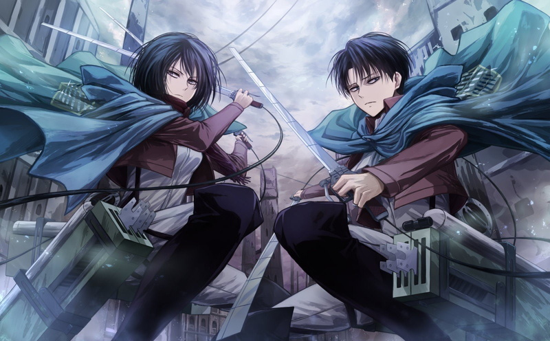 720P, Levi Ackerman, Shingeki No Kyojin, Mikasa Ackerman, Levi Rivaille