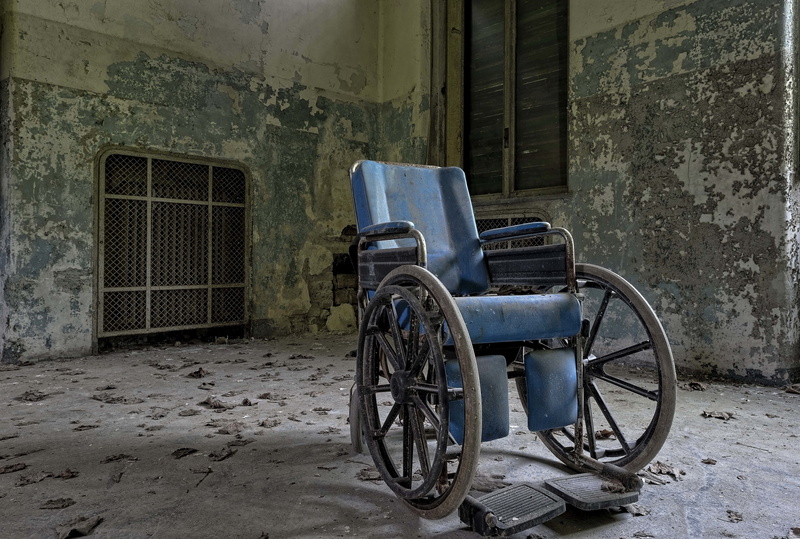 shadow, 5K, refused, sunlight, wheelchair, hospital ward, Windows