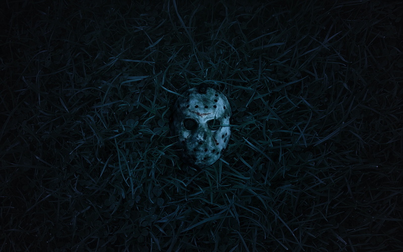 the past, land, grass, outdoors, black background, bone, jason voorhees movies friday the 13th mask, abandoned, no people, history, fear, spooky, plant