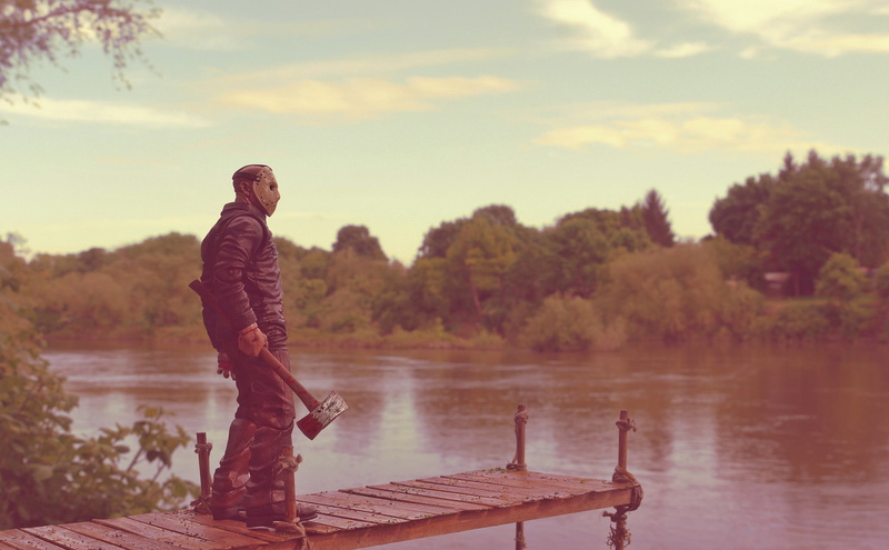 they say, toys, 1080P, river, axe, blood, Jason, Friday the 13th, mask