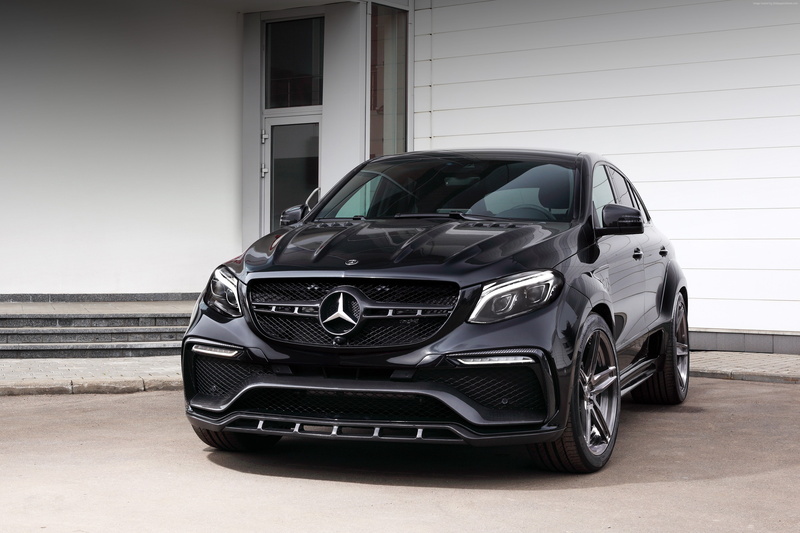 black, Mercedes-Benz inferno GLE, coupe, 4K