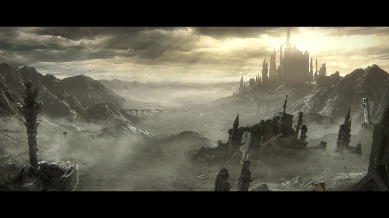 scenics - nature, Fighting, Dark, built structure, rpg, tranquil scene, action, mountain, nature, cloud - sky, transfer print, fantasy, day, no people