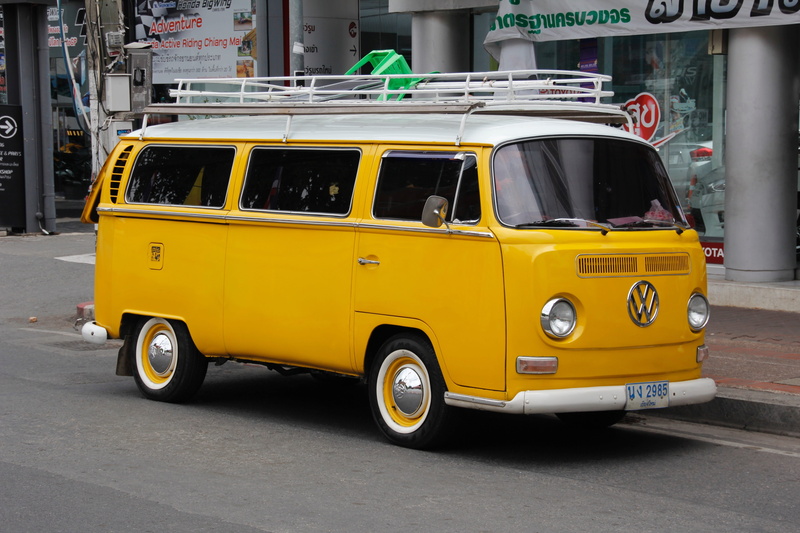 city street, vw bus, Bulli, stationary, transportation, T1, cult, 5K, public transportation, built structure, yellow taxi, day, Yellow, travel, auto, car