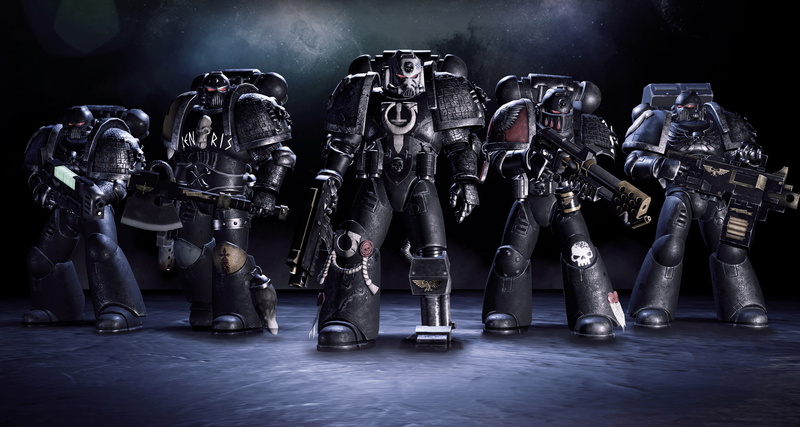 Warhammer 40K: Deathwatch - Tyranid Invasion, Rodeo Games, 1080P, fighters, armor, Deathwatch, axe, team, soldiers, weapons, Games Workshop