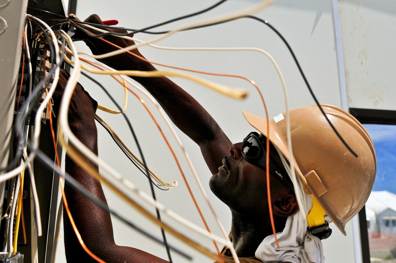 cables, electrical, low angle view, wires, no people, wearing, sport, sunlight, representation, electrician, brown, arts culture and entertainment, art and craft