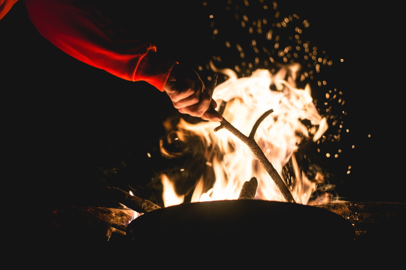 communication, wood, glowing, wood - material, nature, one person, heat - temperature, no people, light, activity, black background, burning, wild, campfire