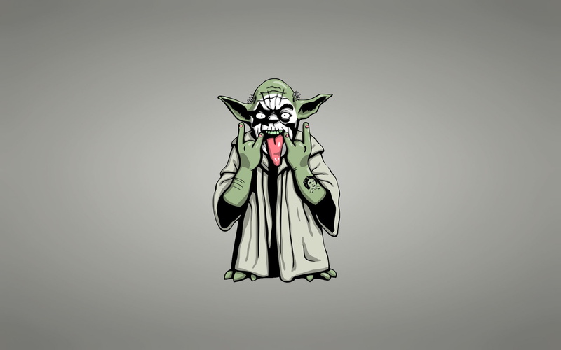 Iodine, Yoda, the trick, hard, 1080P, star wars, tattoo, grey background