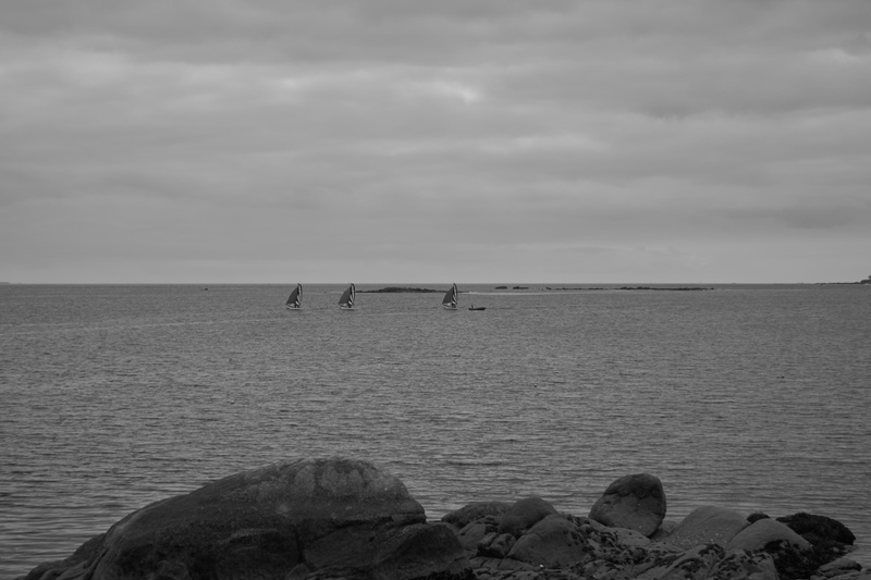 day, tranquil scene, nature, marin, Sky, non-urban scene, rock - object, Water, no people, beauty in nature, landscape, black and white, clouds, iodine