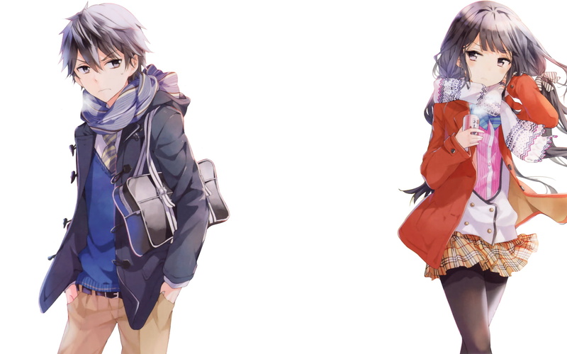 masamune, Adagaki Aki, portrait, kun, studio shot, lifestyles, females, white background, Masamune-kun no Revenge, looking at camera, fashion, costume