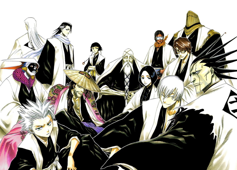 zaraki, kuchiki, ukitake, shigekuni, sousuke, retsu, soifon, kaname, juushiro, 2K, shunsui, gin, kenpachi, kyoraku, tousen, aizen, hitsugaya, toshiro