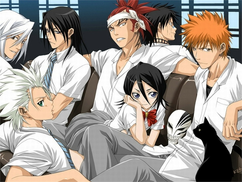 Renji Abarai, Byakuya Kuchiki, Rukia Kuchiki, Ichigo Kurosaki, Jūshirō Ukitake, Tōshirō Hitsugaya, 720P, Bleach, Hisagi Shūhei