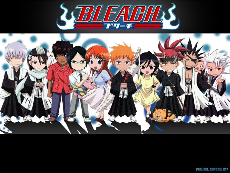 Ichigo Kurosaki, Renji Abarai, Byakuya Kuchiki, Bleach, Kenpachi Zaraki, Yachiru Kusajishi, Orihime Inoue, Yasutora Sado, Uryu Ishida, Gin Ichimaru, Rukia Kuchiki